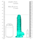 Dildo w. Suction Cup Realistic Cock 7-Inch turquoise ultra-soft & lifelike TPE 3.5cm Diameter with Veins buy cheap
