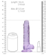 Dildo m. Saugfuss Realistic Cock 7-Inch violett mit Hodensack 3.5cm Durchmesser lebensechtes TPE günstig kaufen