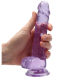 Dildo m. Saugfuss Realistic Cock 7-Inch violett mit Hodensack 3.5cm Durchmesser TPE von REALROCK kaufen