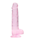 Dildo m. Saugfuss Realistic Cock 8-Inch pink mit Hodensack 16cm x 4cm einführbar TPE von REALROCK günstig kaufen