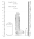 Dildo m. Saugfuss Realistic Cock 8-Inch transparent m. Hodensack 16cm x 4cm TPE von REALROCK günstig kaufen