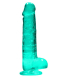 Dildo m. Saugfuss Realistic Cock 8-Inch türkis mit Hodensack 16cm x 4cm TPE von REALROCK günstig kaufen