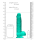 Dildo m. Saugfuss Realistic Cock 8-Inch türkis mit Hodensack 16cm x 4cm einführbar lebensechtes TPE Material kaufen