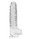 Dildo m. Saugfuss Realistic Cock 9-Inch transparent mit Hodensack 19cm x 4.5cm einführbar TPE von REALROCK kaufen