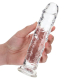 Dildo w. Suction Cup Realistic Dong 7-Inch transparent ultra-soft TPE 18cm x 3.8cm Strap-On compatible by REALROCK buy