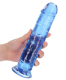 Dildo w. Suction Cup Realistic Dong 9-Inch blue ultra-soft TPE 23cm x 4.5cm Strap-On compatible by REALROCK buy