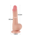 Dildo Sliding Skin 7.5-Inch m. abschraubbarem Saugnapf schwarz