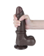 Dildo Sliding Skin 8.5-Inch m. abschraubbarem Saugnapf braun