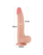 Dildo Sliding Skin 8.5-Inch slim m. abschraubbarem Saugnapf