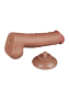 Dildo Sliding Skin 8-Inch m. abschraubbarem Saugnapf braun