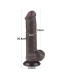 Dildo Sliding Skin 8-Inch w. screwed Suction Base black