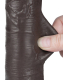 Dildo Sliding Skin 8-Inch w. screwed Suction Base black