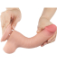 Dildo Sliding Skin 8-Inch slim w. screwed Suction Base