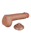 Dildo Sliding Skin 9.5-Inch m. abschraubbarem Saugnapf braun