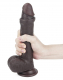 Dildo Sliding Skin Dual Layer 9-Inch slim schwarz