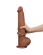 Dildo Sliding Skin Dual Layer King Sized 13.5-Inch brown
