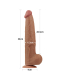 Dildo Sliding Skin Dual Layer King Sized 13.5-Inch brown