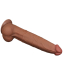 Dildo Sliding Skin Dual Layer King Sized 13.5-Inch brown