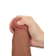 Dildo Sliding Skin Dual Layer King Sized 13.5-Inch brown