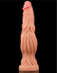 Dildo m. starker Äderung Dual Layer 9.5-Inch Silikon hautfarben
