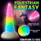 Fantasie-Dildo m. Saugnapf Uni-Glow fluoreszierend Silikon Einhorn Horndildo von CREATURE COCKS kaufen