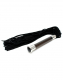 Flogger Peitsche m. Glas-Griff Velours Crystal schwarz