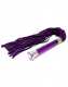 Flogger Peitsche m. Glas-Griff Velours Crystal violett