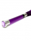 Flogger Peitsche m. Glas-Griff Velours Crystal violett