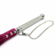 Flogger Veloursleder m. Aluminium-Griff pink