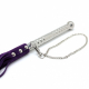 Flogger Veloursleder m. Aluminium-Griff violett