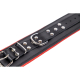 Fussfesseln gepolstert m. D-Ring Leder schwarz-rot per Schnallen einstellbar m. Schnapp-Karabiner von THE RED kaufen
