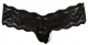 G-String m. Schritt-Perlenkette Orgasmus String schwarz