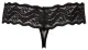G-String m. Schritt-Perlenkette Orgasmus String schwarz