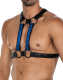 Acheter H4RNESS by C4M Harnais 4-Way bleu 4 façons harnais en cuir synthétique de Cut4Men