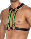 H4RNESS by C4M 4-Way Harness blazing green 4-Ways wearable PU-Leather Harness by Snaps adjustable buy cheap