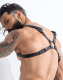 H4RNESS by C4M Party Harness schwarz aus strapazierfähigem PU-Kunstleder mit Druckknöpfen verstellbar kaufen