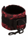 Halsband Fesselkombination Scandal Collar Body Restraint D-Ring Fesselriemen rot-schwarzer Brokatlook kaufen