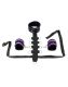 Collar Wrist Restraint Combination Rimba black-purple adjustable by Velcro Belt w. 9 D-Rings by RIMBA buy