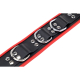 Collier avec anneaux en D en cuir noir-rouge réglable en cuir de boeuf solide BdSM Halsfessel von THE RED kaufen günstig