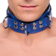 Halsband m. D-Ringen Ultra Leder blau starkes Rindsleder mit Schnalle einstellbar von THE RED günstig kaufen