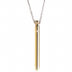 Necklace w. Steel Vibrator rechargeable golden-colored