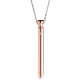 Necklace w. Steel Vibrator rechargeable rosegolden-colored