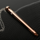 Necklace w. Steel Vibrator rechargeable rosegolden-colored