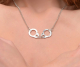 Halskette m. Handschellen Cuff Her nickelfrei