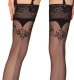 Hold-up Stockings w. Embroidery Ballerina 2204 with glittering Embroidery-Details @Back by BALLERINAS SECRET buy