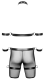 Harness-Pants & Brustharness Netz & Mattlook aufregende Kombination mit Fesselringen & 4 Arm/Handfesseln kaufen