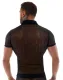 Herren-Hemd m. Knopfleiste Spitze Halbarm-Hemd transparent geschwungenes Dekor mit Kragen günstig kaufen