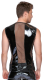 Herren Lack-Shirt m. Netz & Schnallen