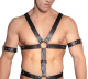 Leather Body-Harness Jock w. Cockring