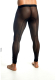 leggings homme transparent fine résille noir & élastique avec coutures de contour & large ceinture élastique de MOB acheter à bas prix